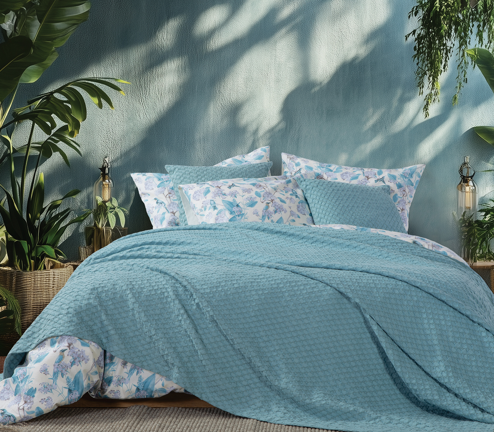 Ζεύγος Μαξιλαροθήκες Nef-Nef Homeware Feraggio 52x72 Petrol