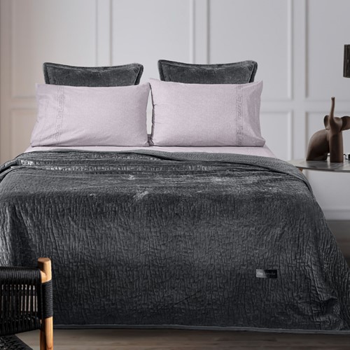 Κουβέρτα Ημίδιπλη Guy Laroche (Σετ) Bolzano 180X220 Anthracite