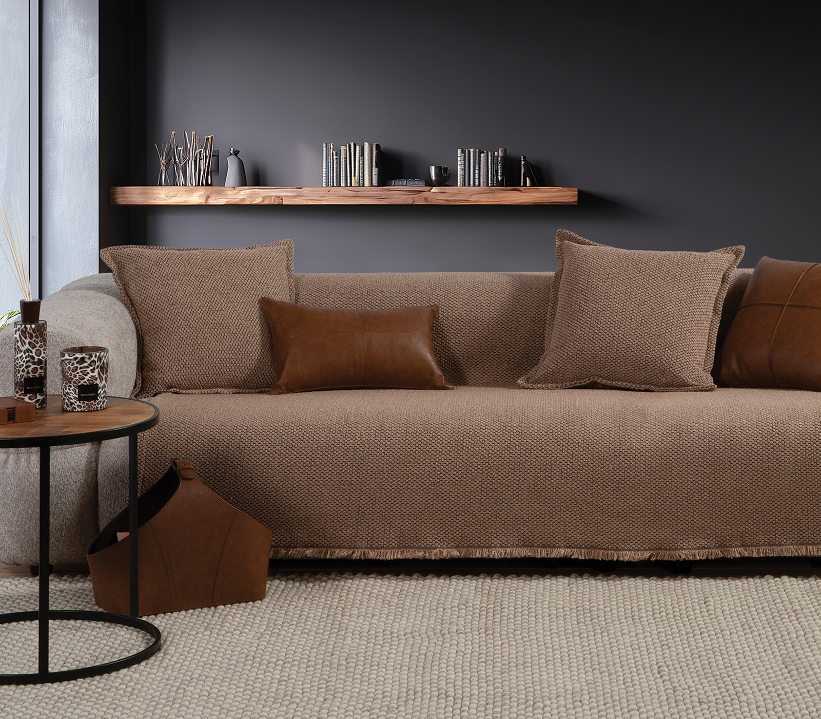 Ριχτάρι Τριθεσίου Nef-Nef Homeware Brooklyn 25 170X300 Mocca