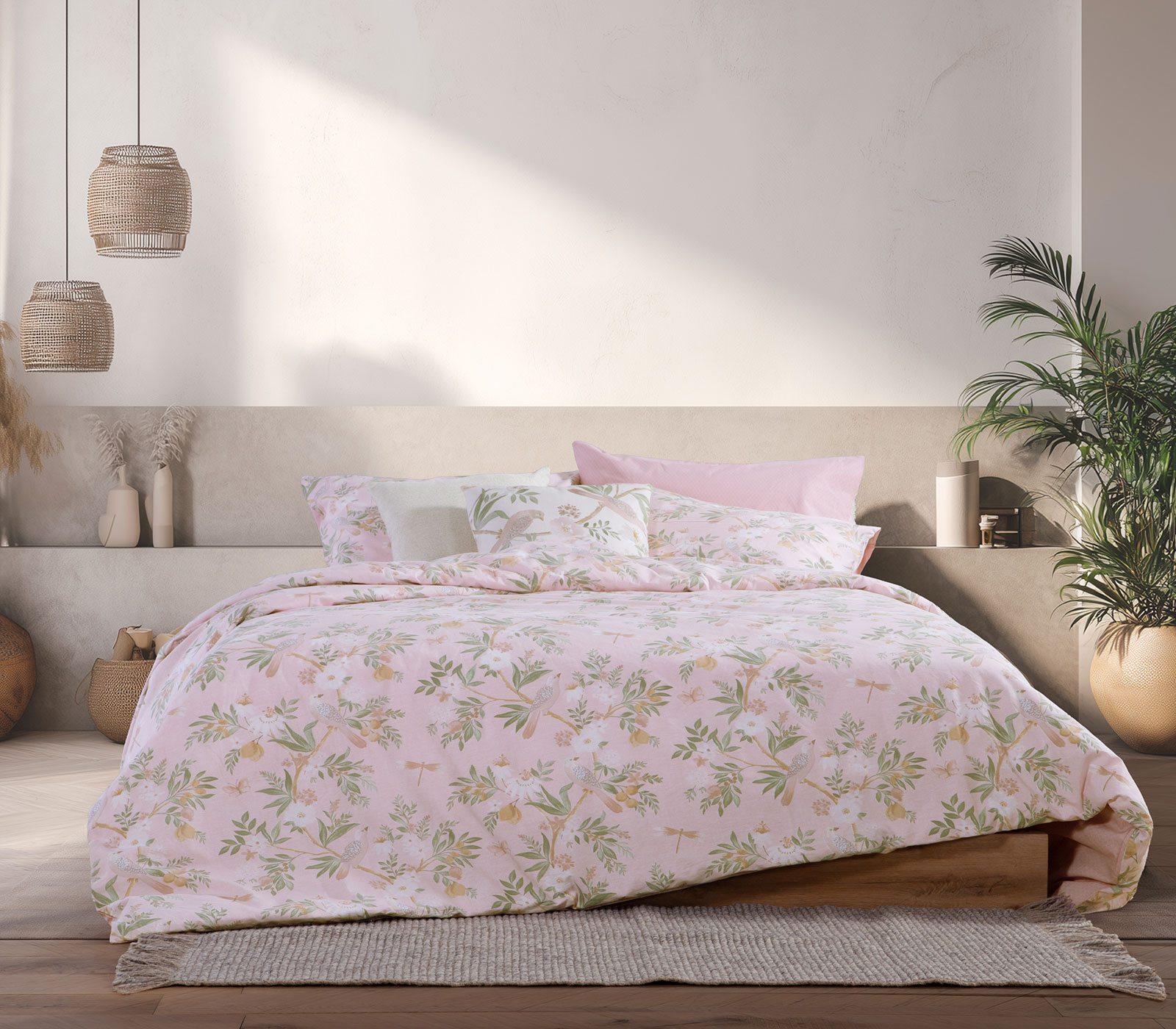 Σεντόνια Υπέρδιπλα Nef-Nef Homeware (Σετ) Με Λάστιχο Dreamel 160x200+35 Pink