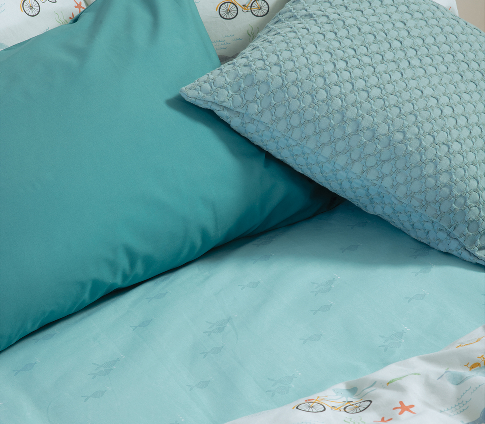 Παιδικά Σεντόνια Nef-Nef Homeware (Σετ)  Pacific 170x260  Aqua