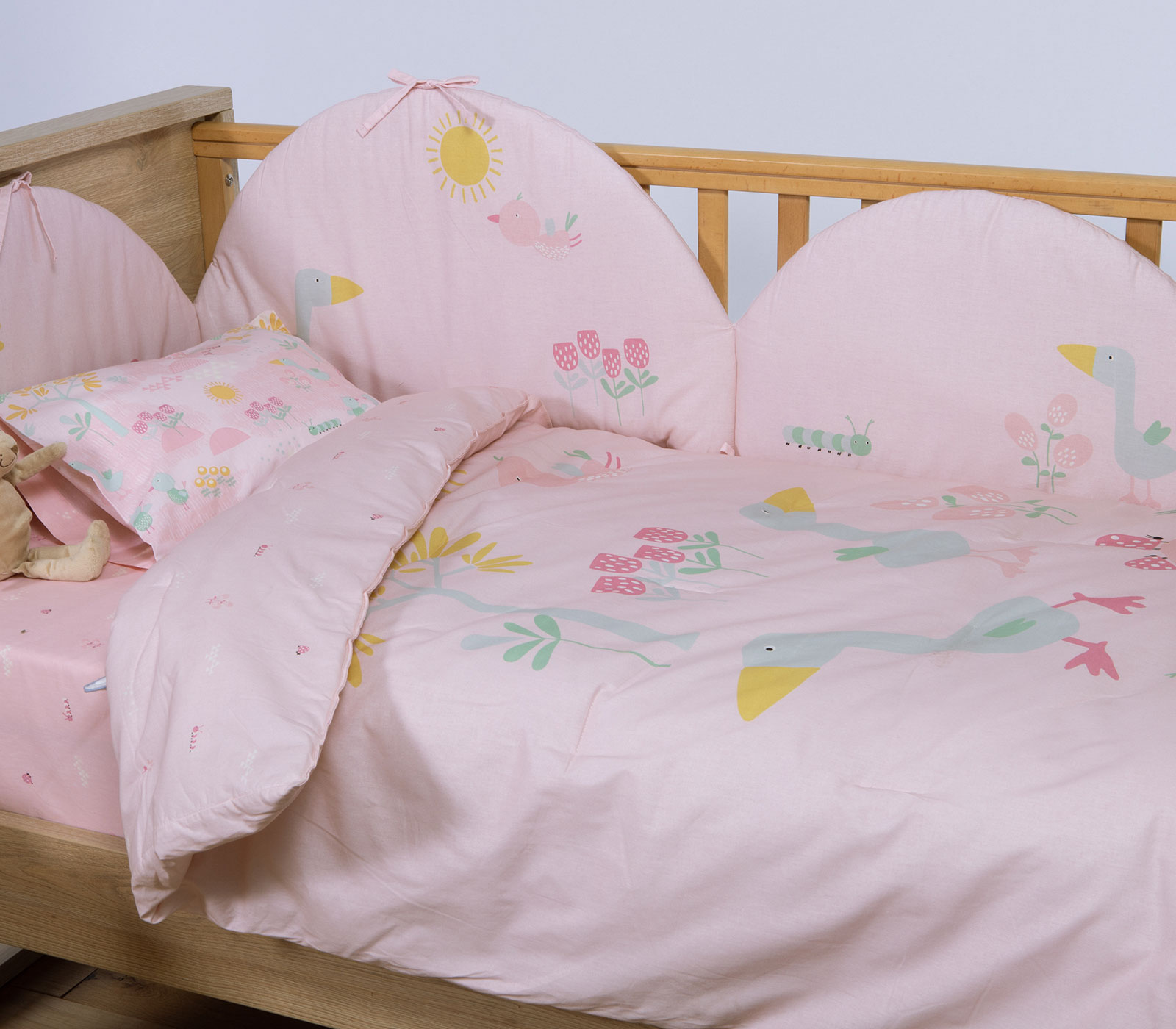 Βρεφικό Κουβερλί Nef-Nef Homeware Spring Happiness 110x140 Pink 