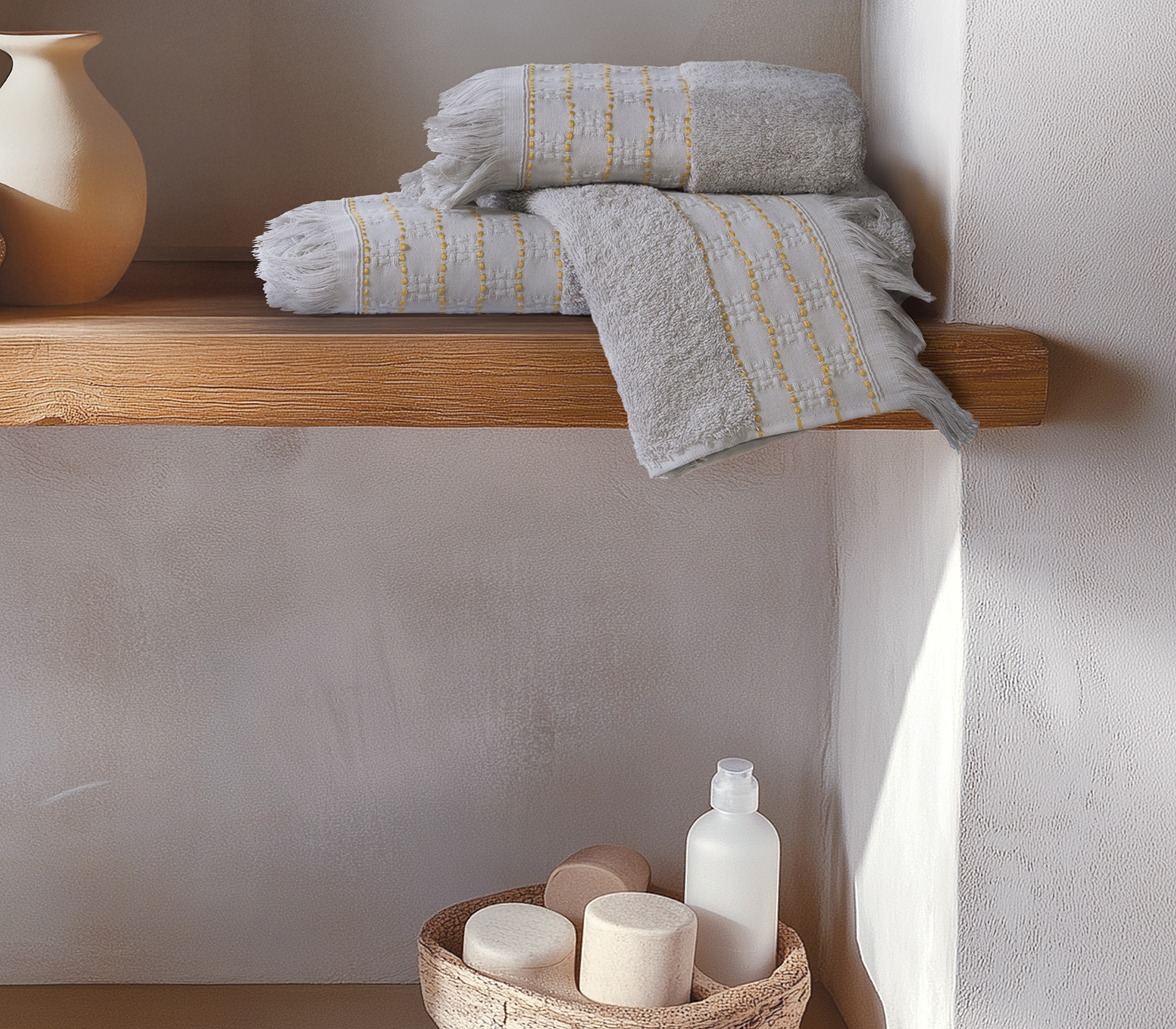 Πετσέτα Χεριών Nef-Nef Homeware Quantro 30x50 Grey