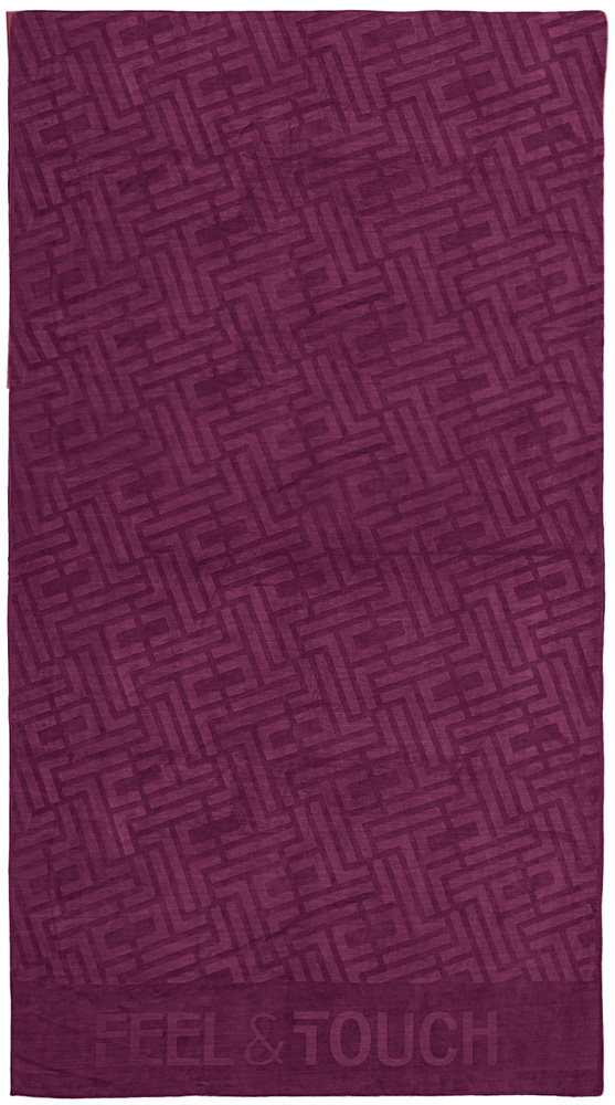 Πετσέτα Θαλάσσης Feel&Touch Icon Aubergine 90X170 