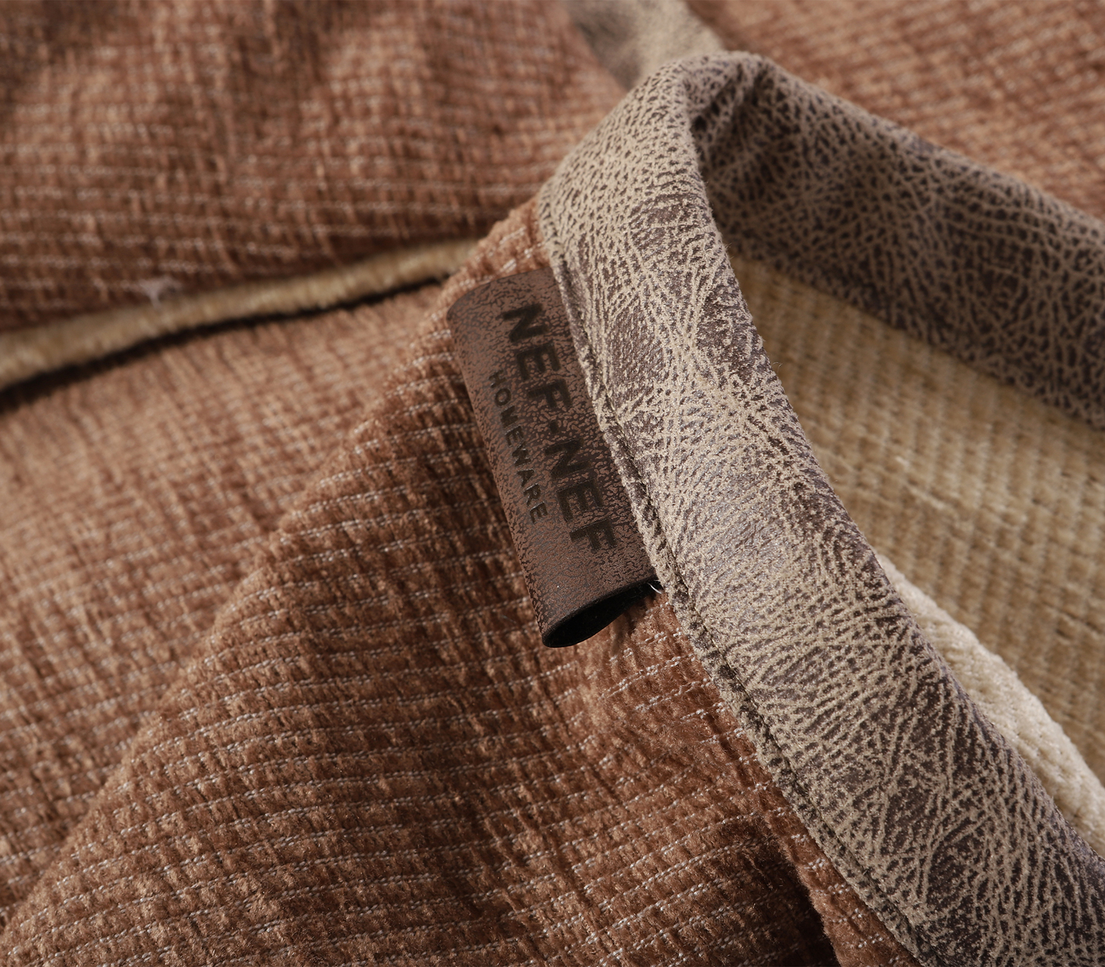 Ριχτάρι Τετραθεσίου Nef-Nef Homeware New Tanger 180x350 Brown/Ecru