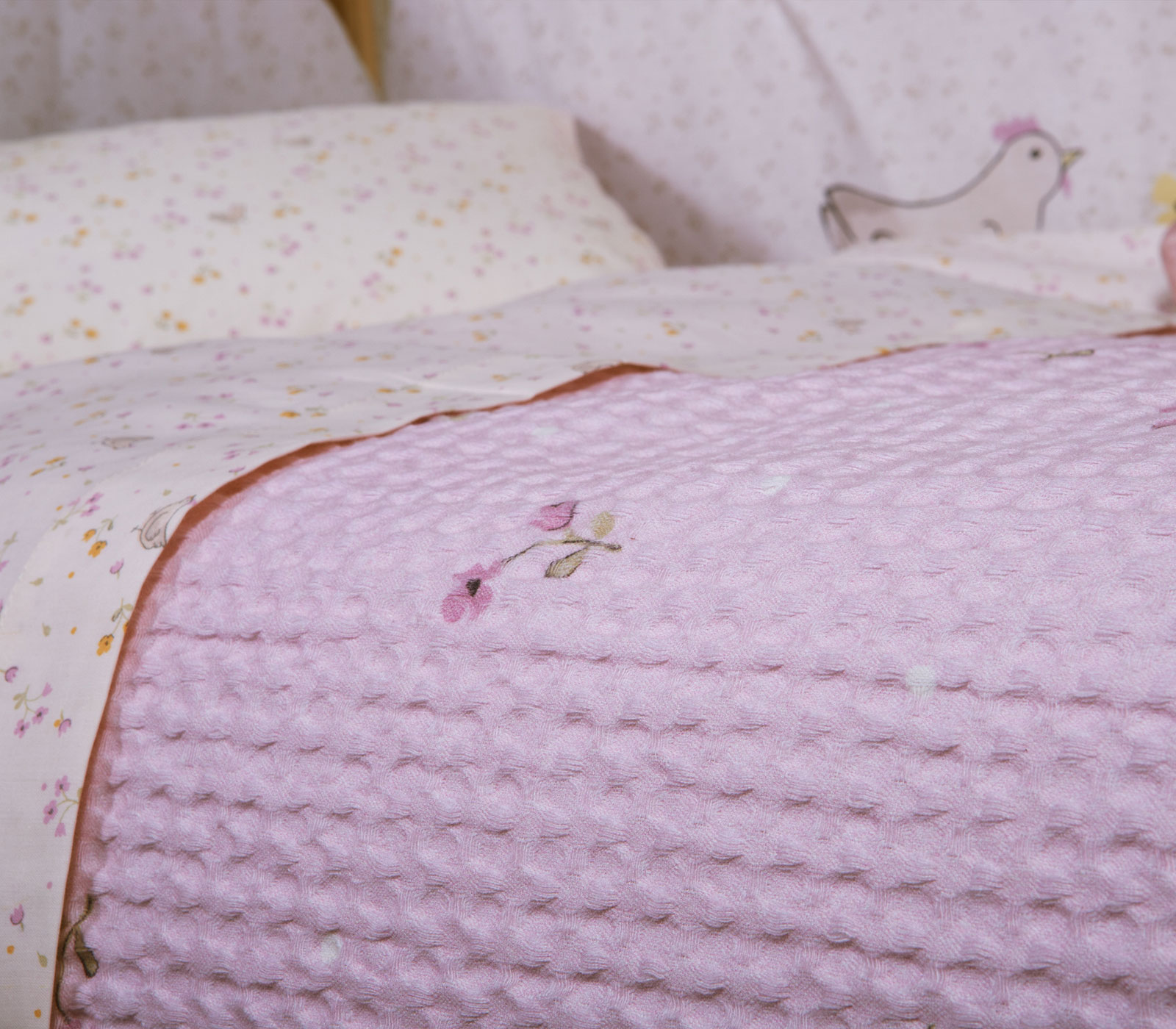 Βρεφική Κουβέρτα Πικε Nef-Nef Homeware Cute & Sweet  80X110 Lilac