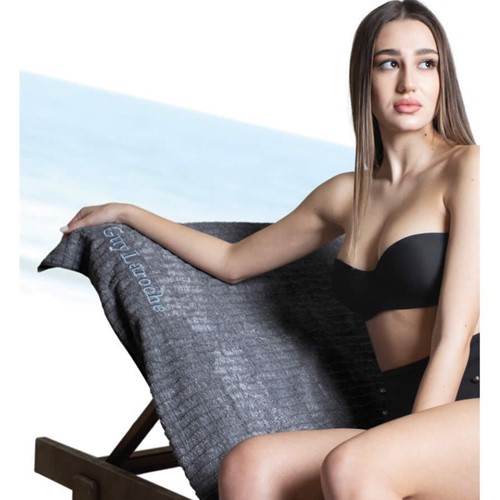 Πετσέτα Θαλάσσης Guy Laroche Resort Anthracite 90X180
