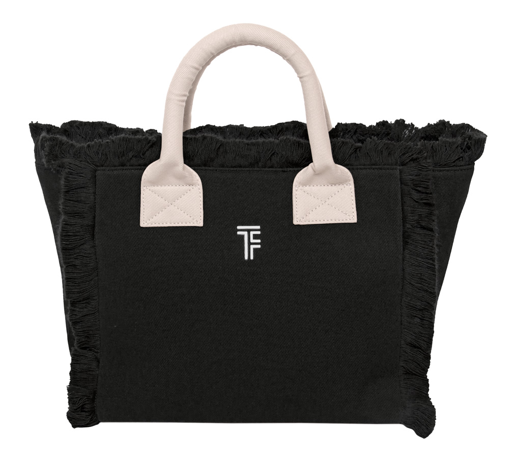 Τσάντα Χειρός Θαλάσσης Feel & Touch Caribbean Black/Ammos