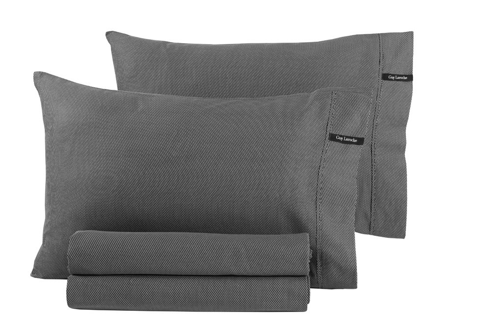 Σεντόνι Ημίδιπλο Guy Laroche Minimal Black & Black 120X200+35 Με λάστιχο