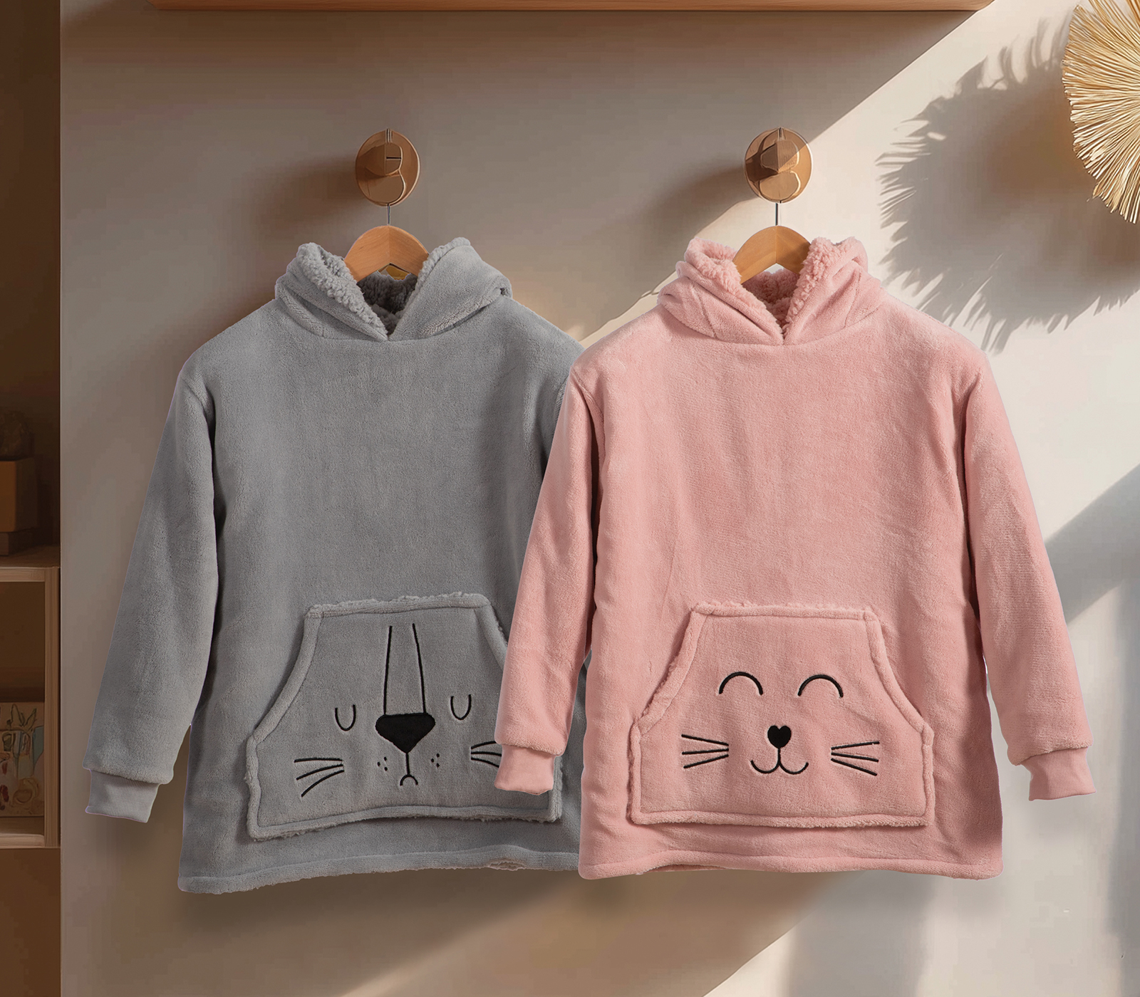 Παιδικό Πόντσο Nef-Nef Homeware Sleeping Lion Grey 04-06