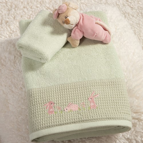 Βρεφικές πετσέτες Nef-Nef Homeware (Σετ) Country Bunny Mint