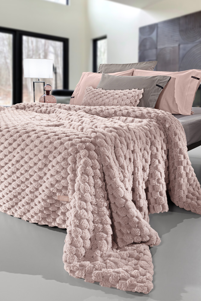 Κουβέρτα King Size Guy Laroche Elixir 260x240 Old Pink