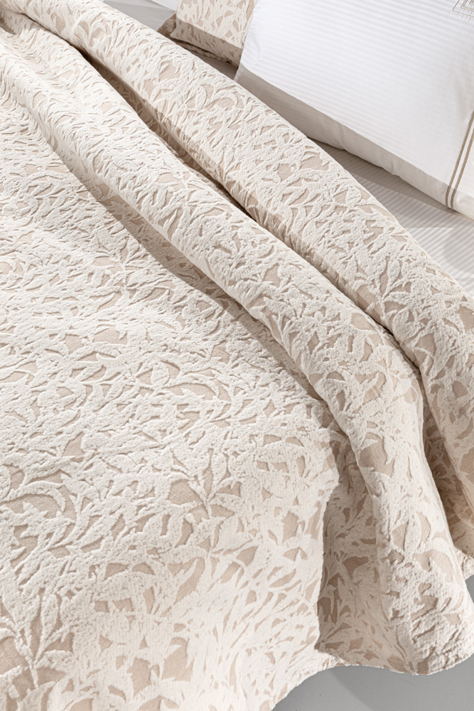 Κουβέρτα King Size Guy Laroche Blossom 260X250 Natural