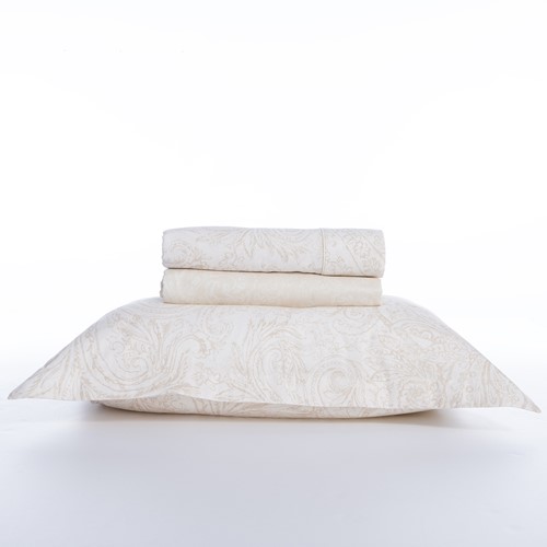 Σεντόνια King Size Βαμβακοσατέν Nef-Nef Homeware (Σετ) Lilard Spring 270X280 Ecru