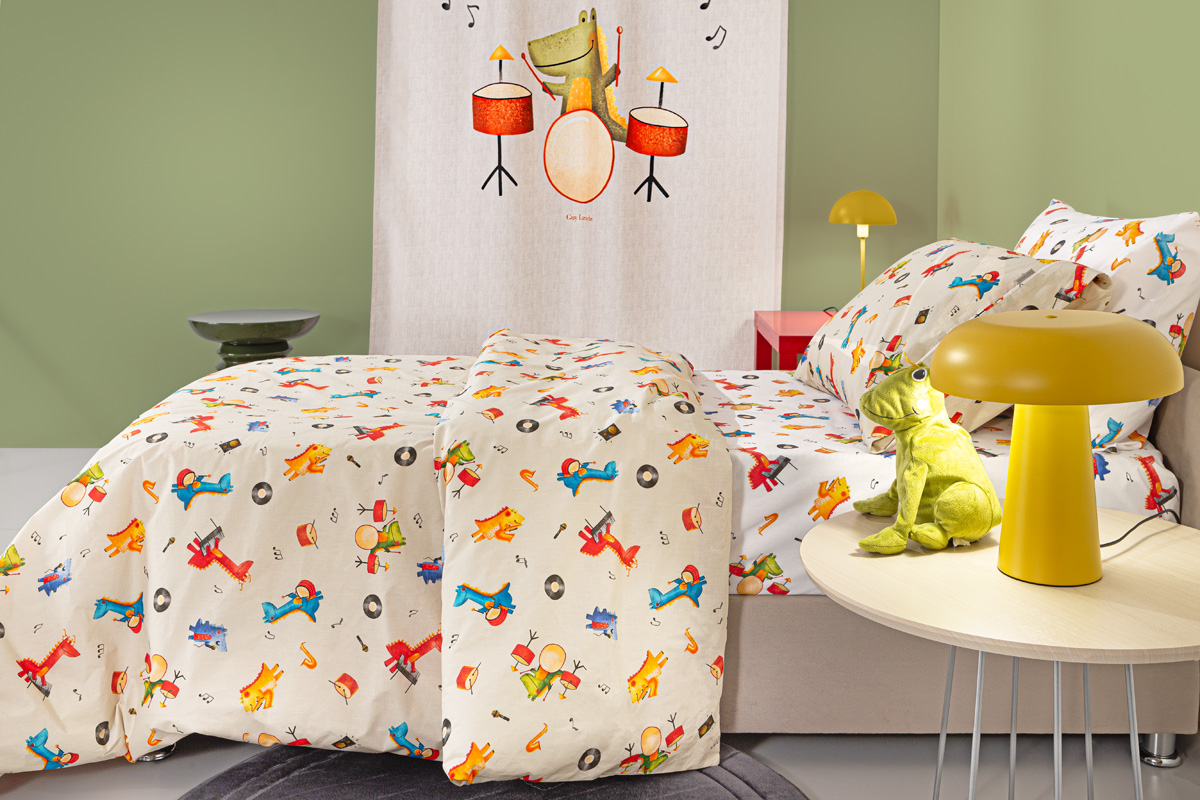 Παιδικά Σεντόνια Guy Laroche (Σετ) Band Natural 165x250