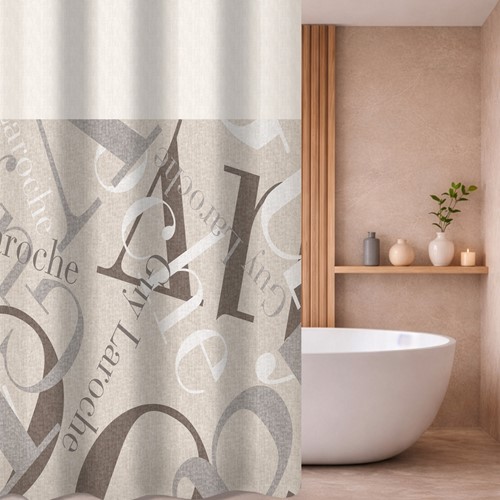 Κουρτίνα Μπάνιου Guy Laroche Passport Beige 180X185