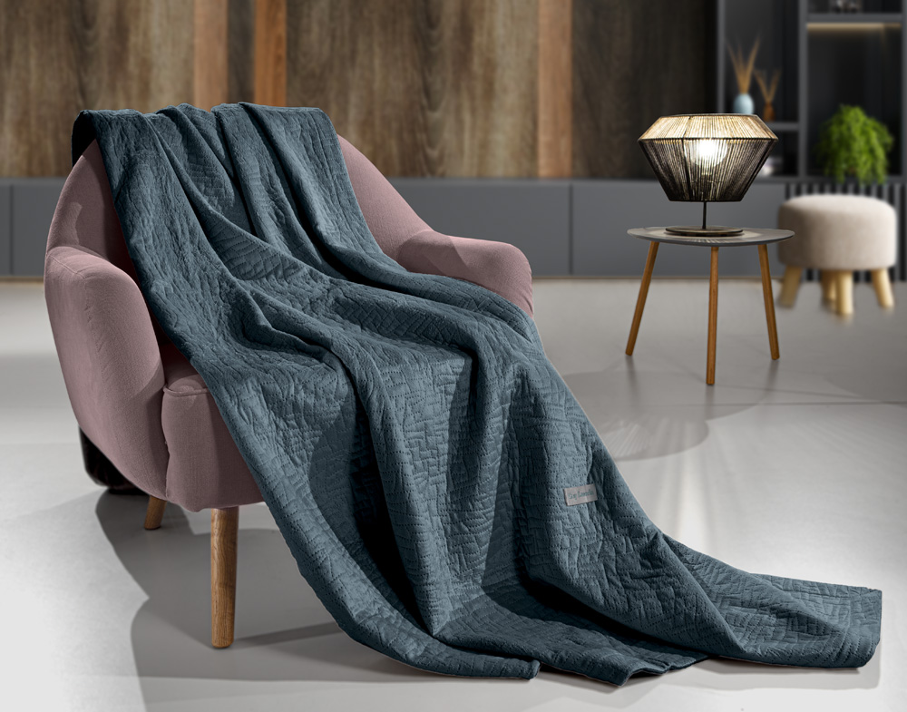 Ριχτάρι Guy Laroche Τριθέσιου + Μαξιλαροθήκη Avon Emerald 170X300