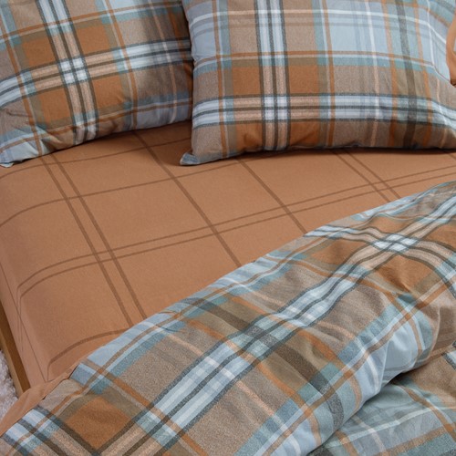 Φανελένια Υπέρδιπλα Σεντόνια Nef-Nef Homeware (Σετ) Resten 240x260 Camel