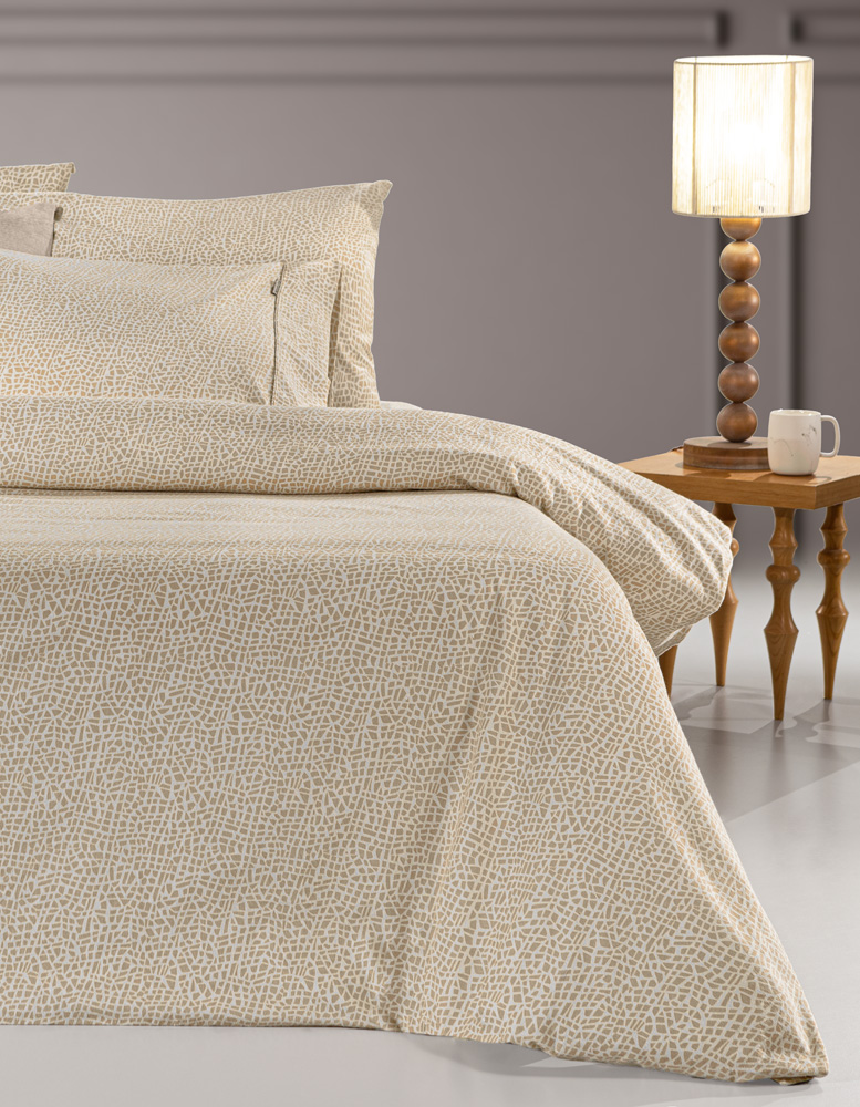 Σεντόνια Υπέρδιπλα Guy Laroche (Σετ) Φανέλα Mira Mocca 165X200+35 με λάστιχο