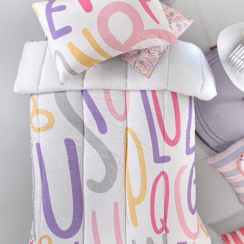 Παιδικά πάπλωμα Guy Laroche Letters Suede Pinky 160x240