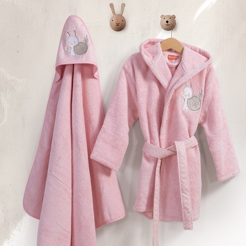 Bρεφικό Μπουρνούζι Nef-Nef Homeware Cute Snail 2 ετών Light Lilac