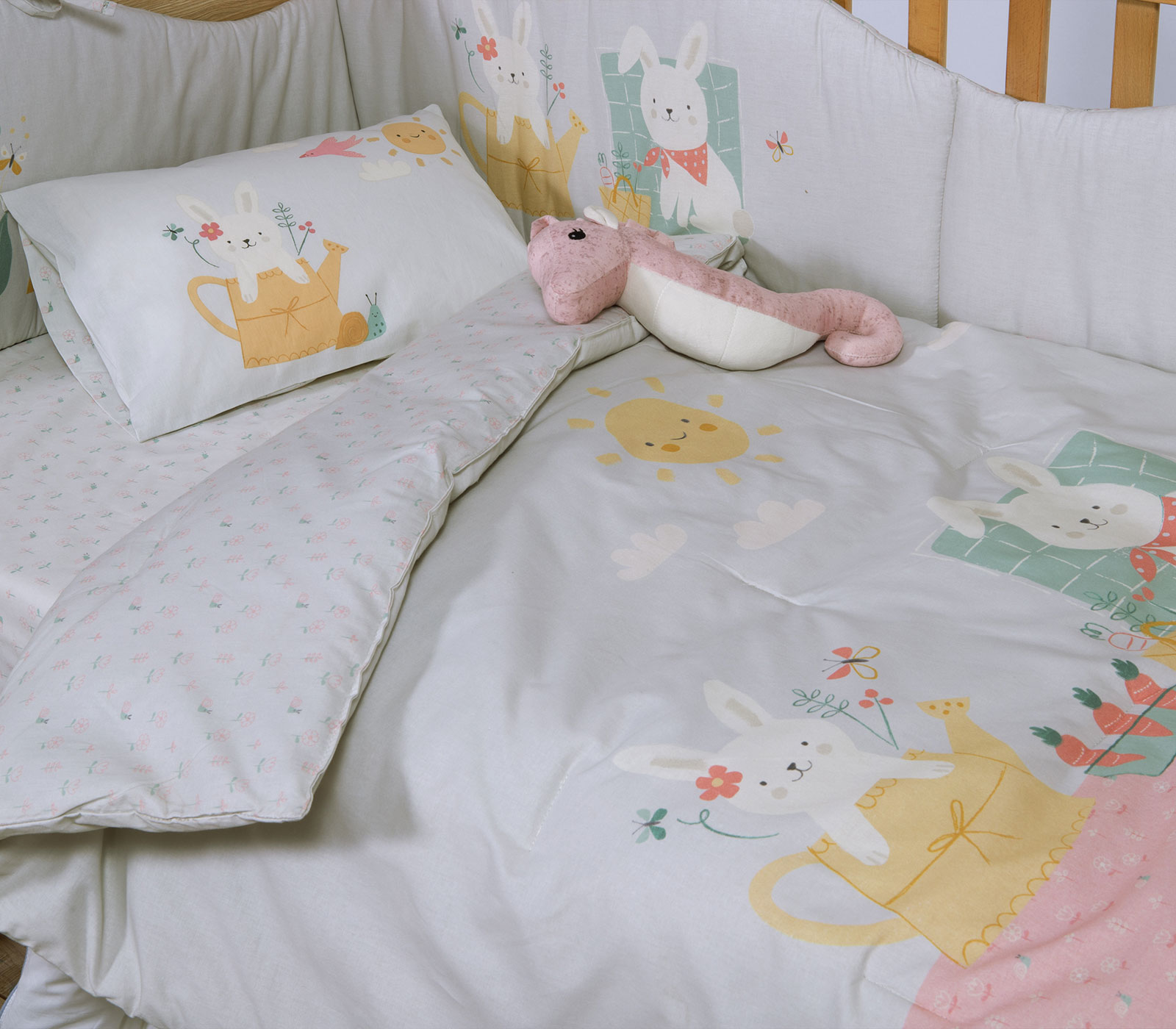 Βρεφική Πάντα Nef-Nef Homeware Pic Nic Together Aqua (60+67+60x40)