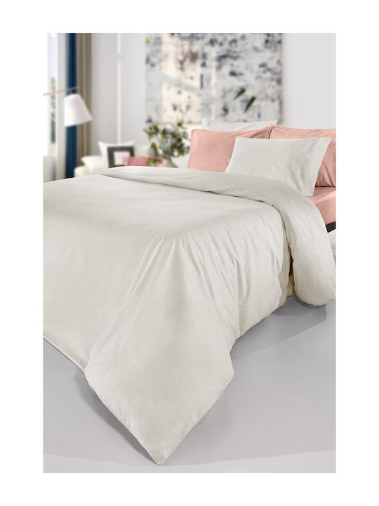 Σεντόνι Διπλό Guy Laroche Color Plus Ivory 140X200+32 με λάστιχο