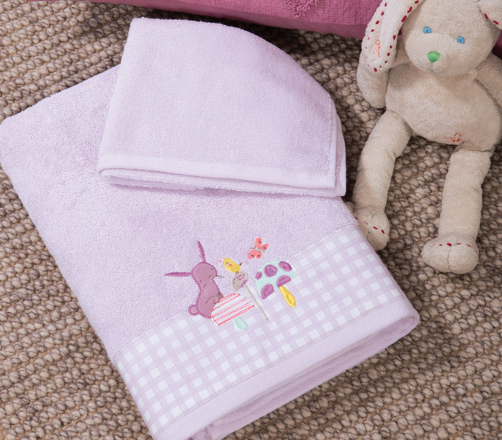 Βρεφικές Πετσέτες Nef-Nef Homeware Petit Jardin Lilac
