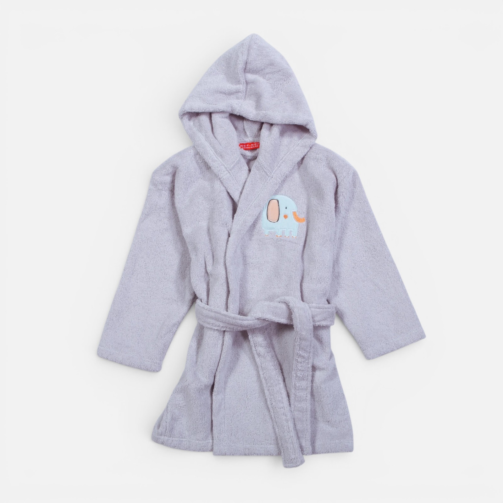 Βρεφικό Μπουρνούζι Nef-Nef Homeware Elephants Grey Αge 4