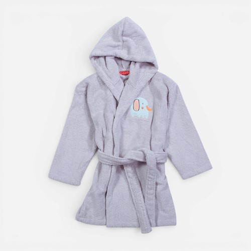 Βρεφικό Μπουρνούζι Nef-Nef Homeware Elephants Grey Αge 4