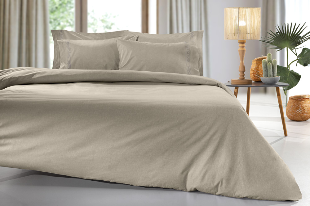 Σεντόνι Yπέρδιπλο Μεμονωμένο Guy Laroche Color Plus Taupe 240X270