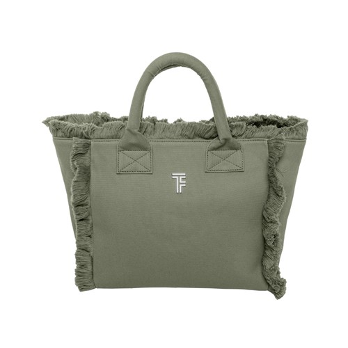 Τσάντα Χειρός Θαλάσσης Feel & Touch Caribbean Khaki 26x24x16cm