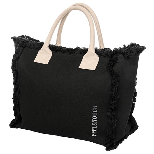 Τσάντα Ώμου Feel & Touch Caribbean Black/Ammos 40x35x20cm