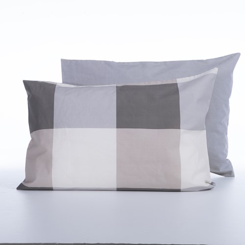 Μαξιλαροθήκη Nef-Nef Homeware Casual Check 52x72 Grey