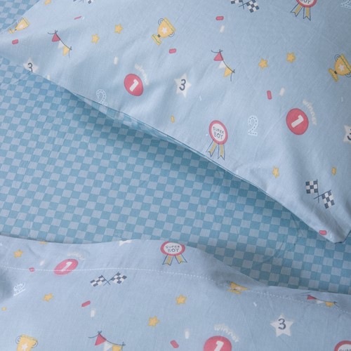 Βρεφικά Σεντόνια Λίκνου Nef-Nef Homeware (2ΤΜΧ) Super Boy L.Blue 70x120