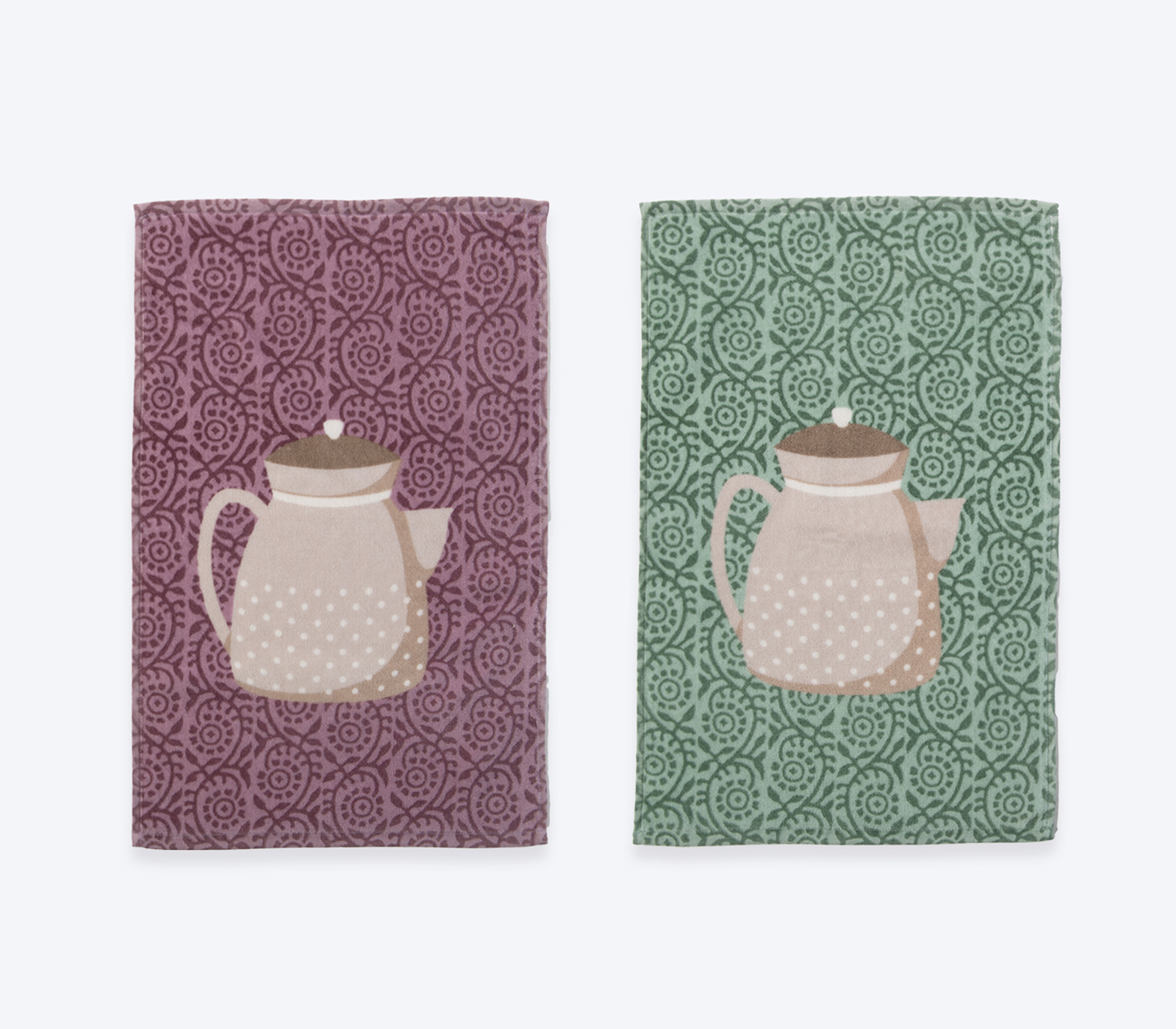 Ποτηρόπανο Βελουτέ Nef-Nef Homeware My Teapot 40x60 Green