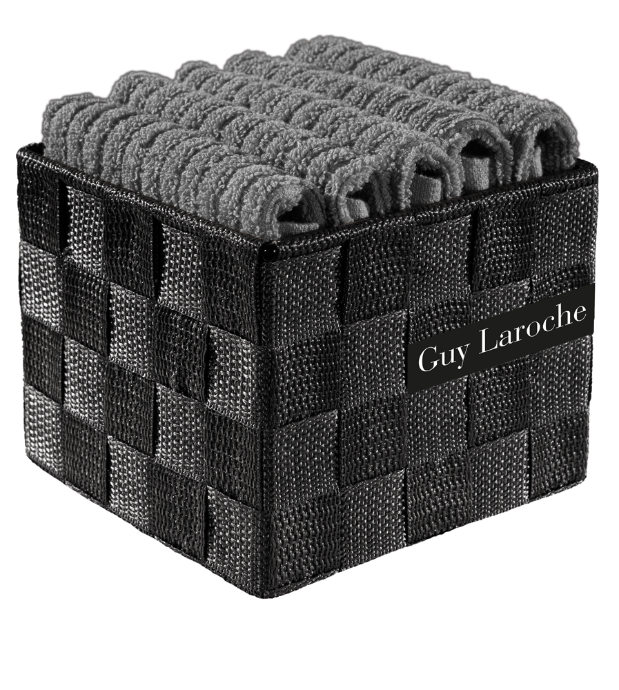 Σετ Πετσέτες Guy Laroche 5τμχ Σε Κουτί (30x30) Black