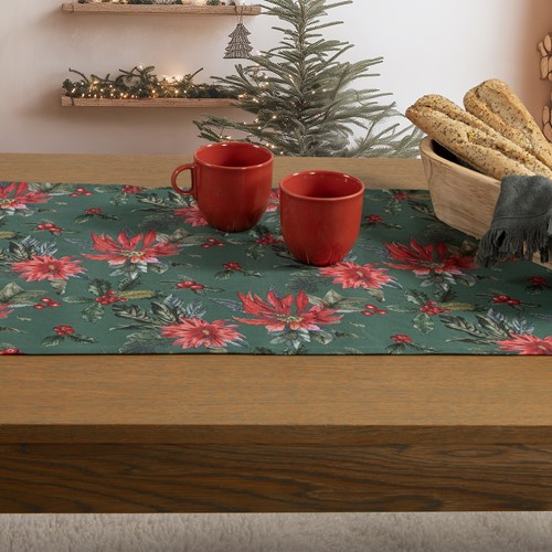 Χριστουγεννιάτικο Runner Nef-Nef Homeware Mistletoe 45X140 green