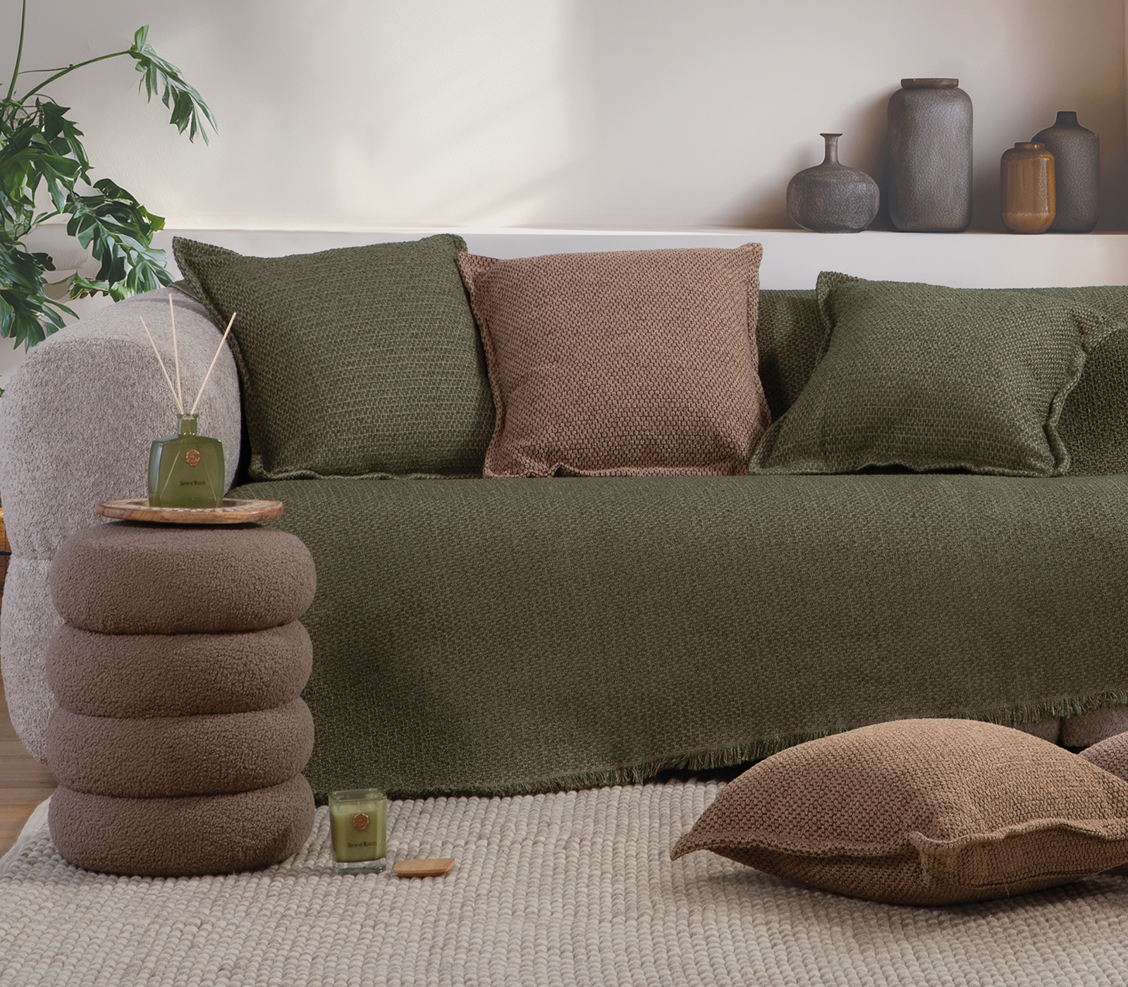 Ριχτάρι Τριθεσίου Nef-Nef Homeware Brooklyn 25 170X300 Green