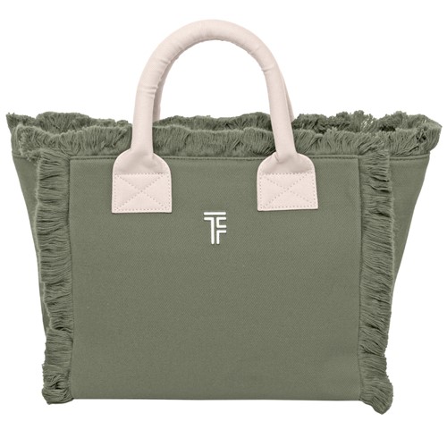 Τσάντα Χειρός Θαλάσσης Feel & Touch Caribbean Khaki/Ammos 26x24x16cm