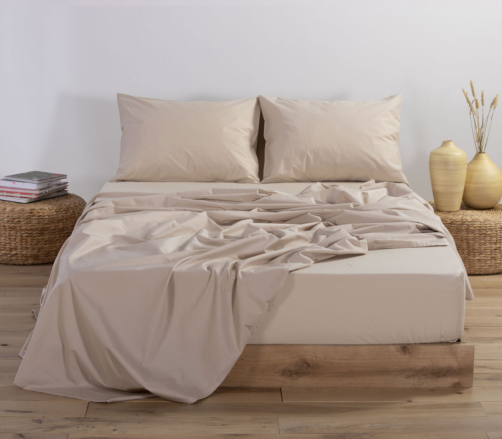 Σεντόνι Μονό Με Λάστιχο Nef-Nef Basic Beige (100x200+ 30)