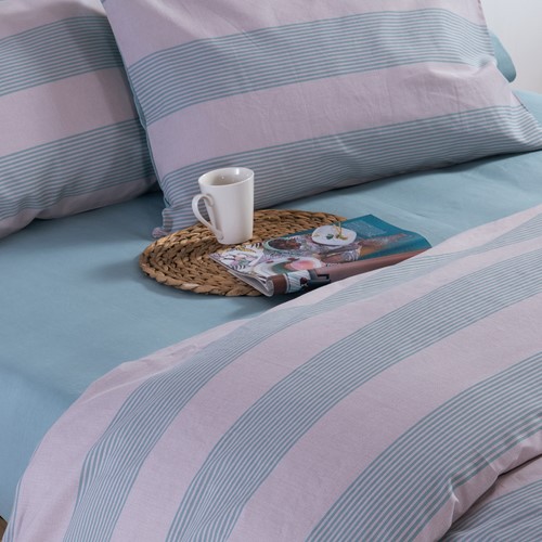 Σεντόνια Υπέρδιπλα Nef-Nef Homeware (Σετ) Casual Stripe 240Χ270 Petrol