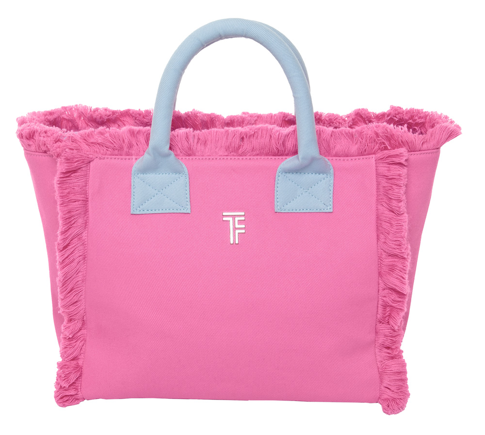 Τσάντα Χειρός Θαλάσσης Feel & Touch Caribbean Pink/ciel 26x24x16cm