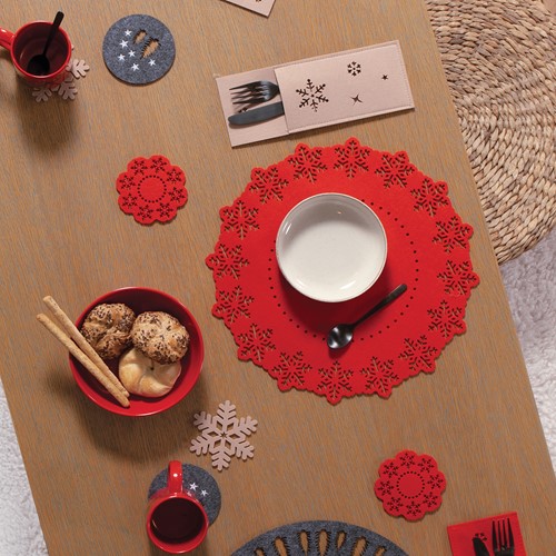 ΧΡΙΣΤΟΥΓΕΝΝΙΑΤΙΚΟ ΣΟΥΠΛΑ SNOW FELT 2 TMX RED NEF-NEF HOMEWARE