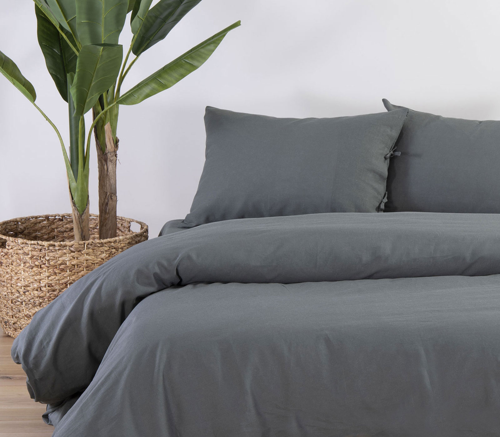 Σεντόνι Μονό Nef-Nef Λινό Cotton Linen 170X270 Green