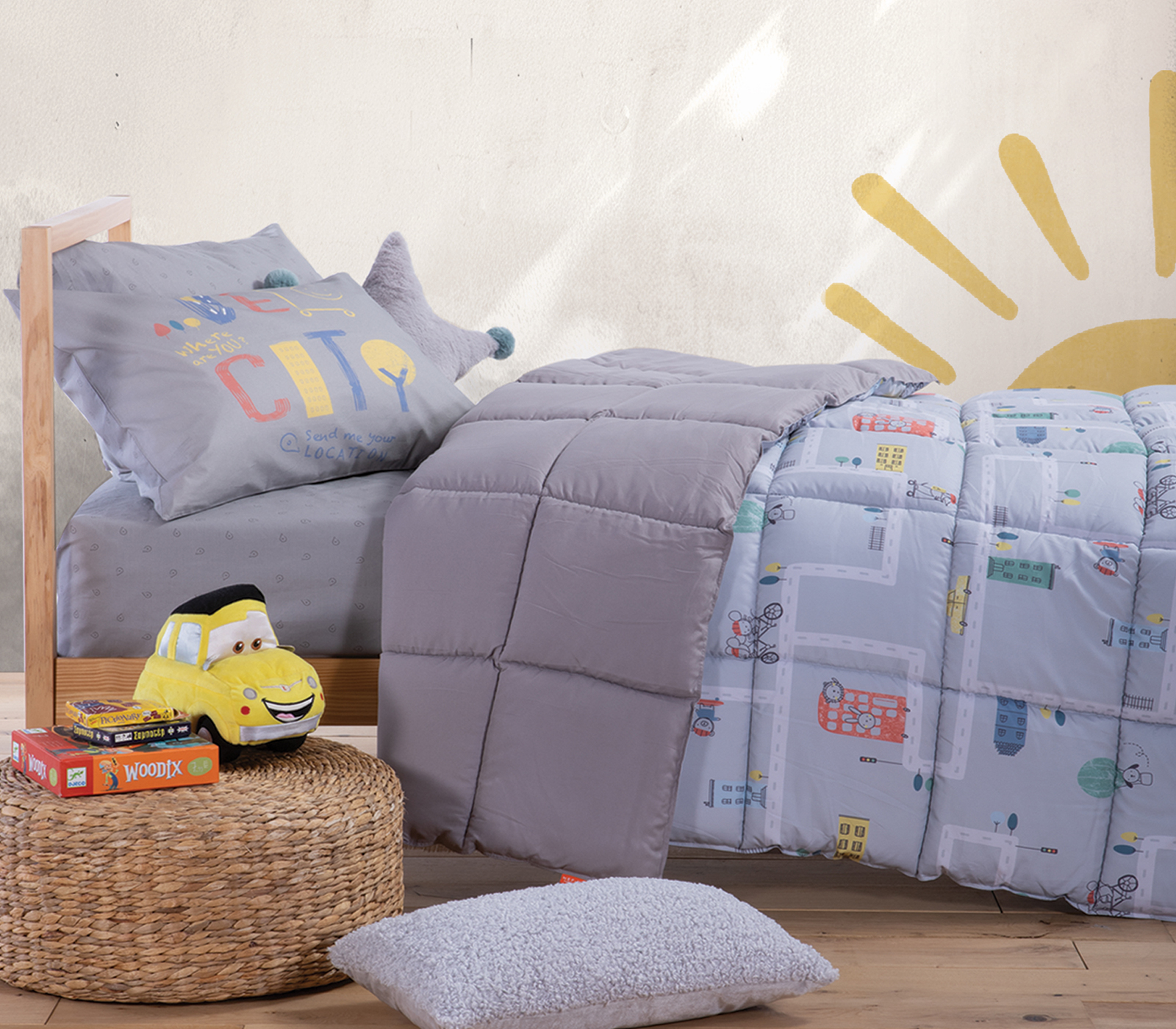 Παιδικό Πάπλωμα Nef-Nef Homeware 160X220 Velocity Grey