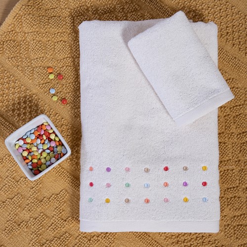 Βρεφικές Πετσέτες Nef-Nef Homeware (2ΤΜΧ) Dots Ecru/Pink