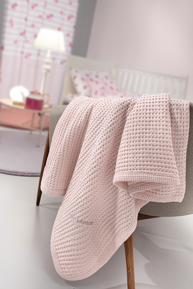 Kουβέρτα Κουνιας Guy Laroche Bella 110x130 Pinky 