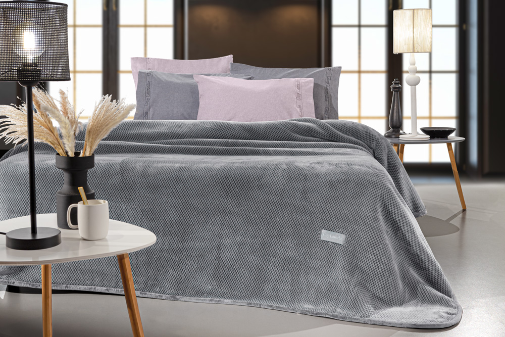 Κουβέρτα Μονή Guy Laroche Cheval 160x220 Silver