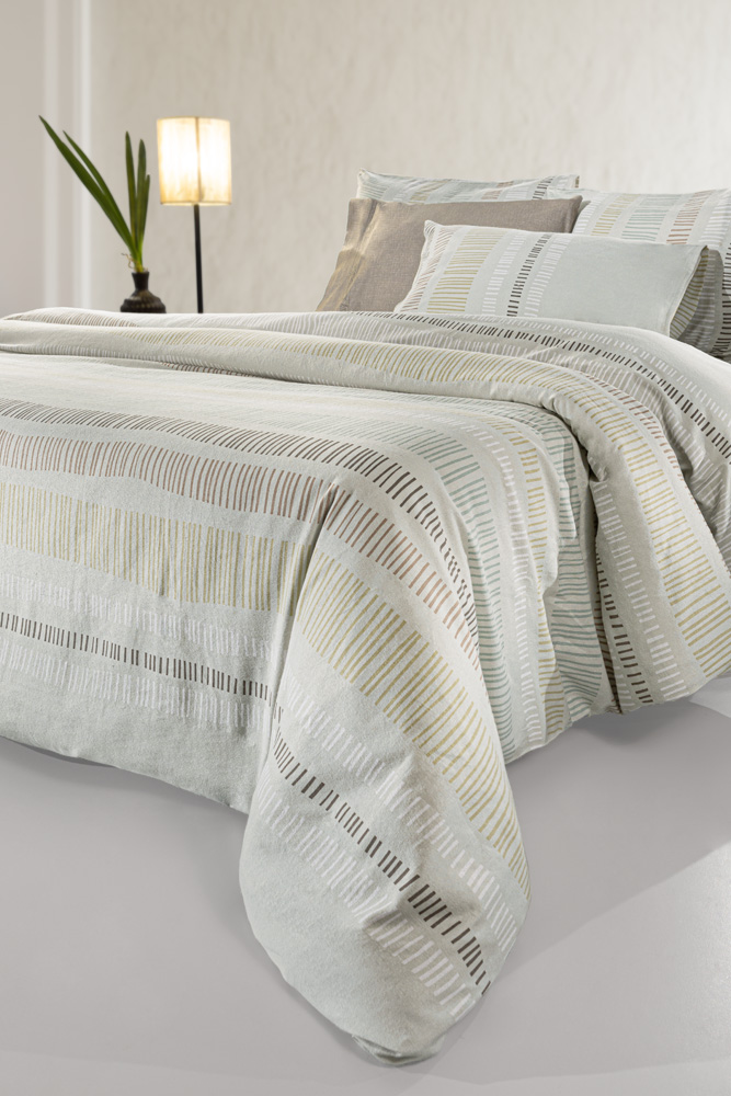 Παπλωματοθήκη Υπέρδιπλη Φανέλα Guy Laroche Nuvola Mint  225X245
